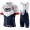 100% Exceed Blue Fietskleding Set Wielershirt Korte Mouw+Korte Fietsbroeken Bib