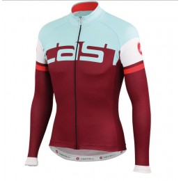 2016 Castelli Unavolta Wielershirt Lange Mouwen Rood
