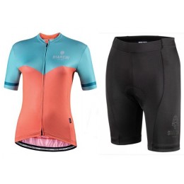 Wielerkleding Profteams 2020 Dames BIANCHI MILANO Flumendosa Wielershirt Met Korte Mouwen+Ottava Fietsbroek Korte