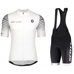 Wielerkleding Profteams 2020 SCOTT RC TEAM 10 Fietskleding Set Fietsshirt Met Korte Mouwen+Koersbroek Korte Wit