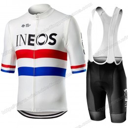 INEOS 2020 Fietskleding Set Fietsshirt Met Korte Mouwen+Korte Koersbroek Bib PIIQV