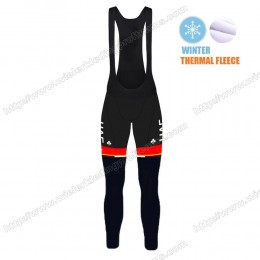Winter Fleece UAE Emirates Pro Team 2021 Lange Fietsbroeken Bib XPSAX