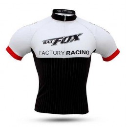 2016 BAT FOX Wielershirt Korte Mouw Rood Wit Zwart