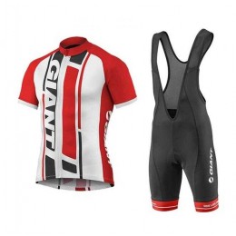 2016-2017 Giant Fietskleding Set Fietsshirt Met Korte Mouwen+Korte Koersbroek Rood