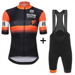 2016 GIRO D'ITALIA Fietskleding Set Fietsshirt Met Korte Mouwen+Korte Koersbroek Oranje