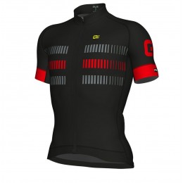 Ale Graphics PRR Strada-Zwart Rood Wielershirt Korte Mouw