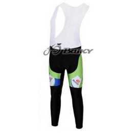 Liquigas Cannondale Pro Team Lange Fietsbroeken Bib Groen Wit Zwart