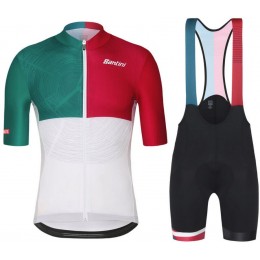 Vuelta Espana 2018 Euskadi Fietskleding Set Wielershirt Korte Mouw+Korte Fietsbroeken Bib