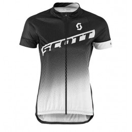 2016-2017 Scott Wielershirt Met Korte Mouwen Trikot Zwart Wit Dames